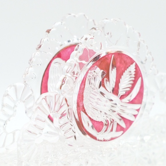 HOFBAUER Byrdes Crystal Napkin Letter Holder Circa 1950s made in Germany - Picture 12 of 14